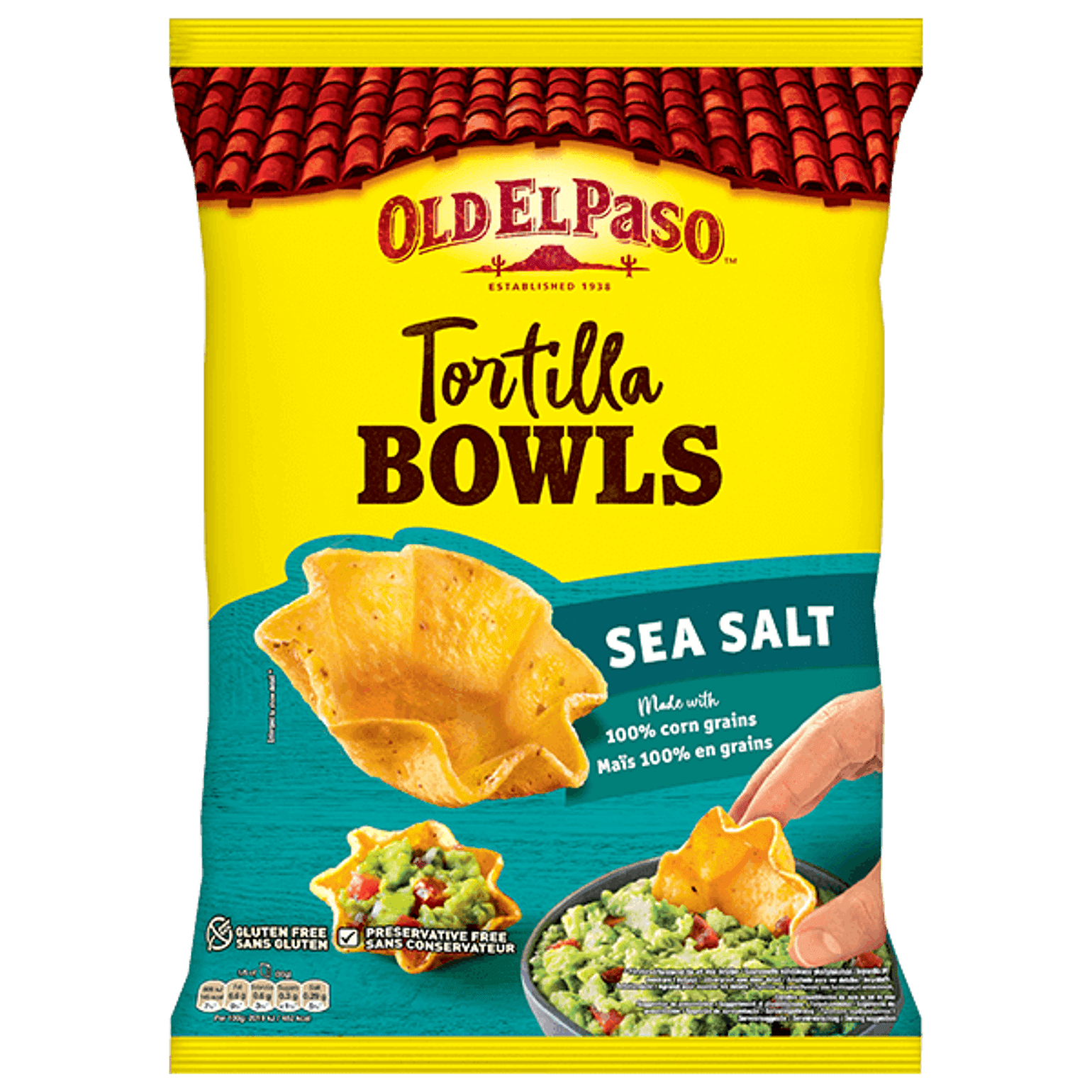 pack of Old El Paso's sea salt flavoured tortilla bowls (150g)